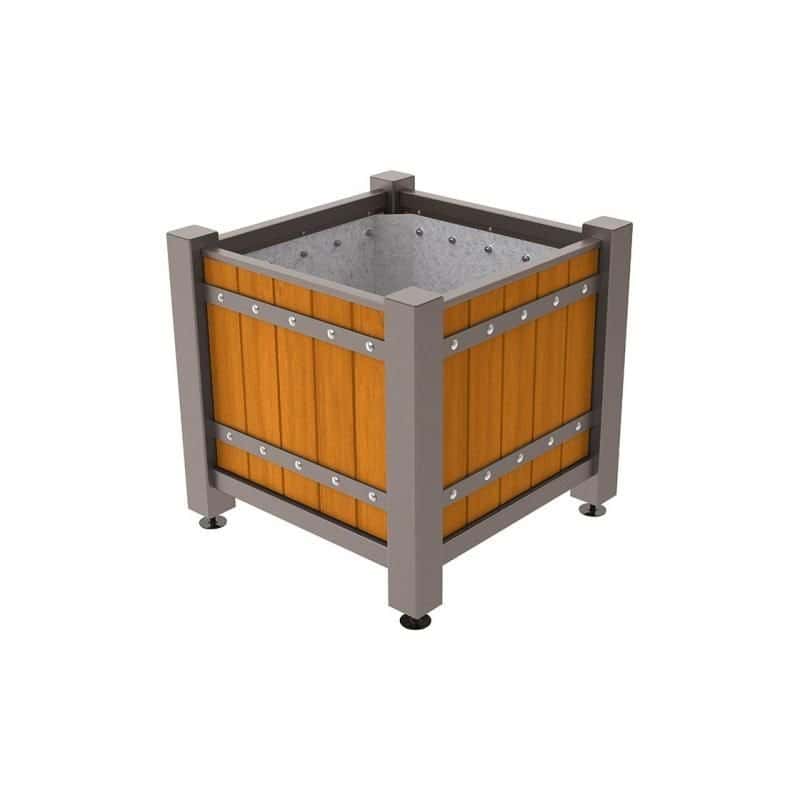 Jardinière extérieure acier et bois Sarlat Prossentiel