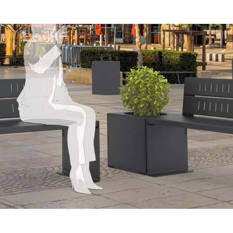 Bacs à fleurs carré acier Kub Prossentiel