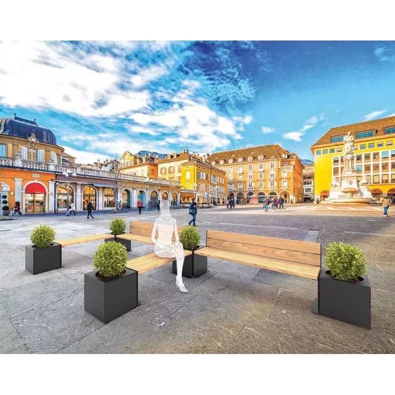 Bacs à fleurs carré acier Kub Prossentiel