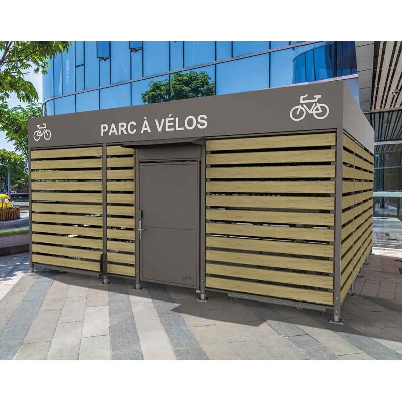 Abri vélos sécurisé Horizon avec bardages en bois Prossentiel