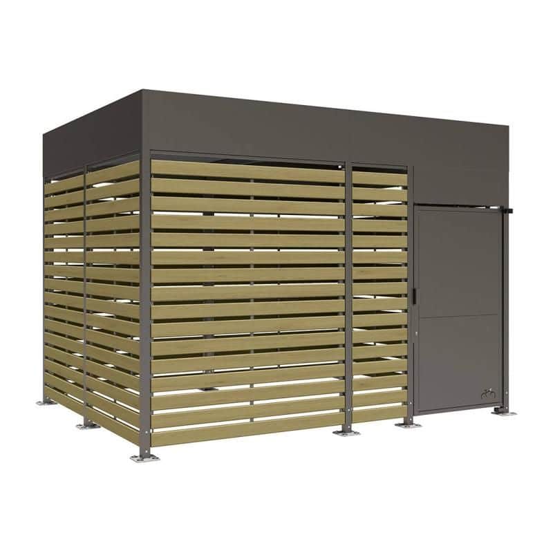 Abri vélos sécurisé Horizon avec bardages en bois Prossentiel