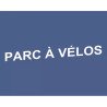 Autocollant "Parc à vélos" pour abris vélos sécurisés Horizon Prossentiel