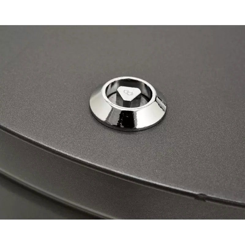 Corbeille urbaine ronde design Venise couvercle réhaussé 80L Prossentiel