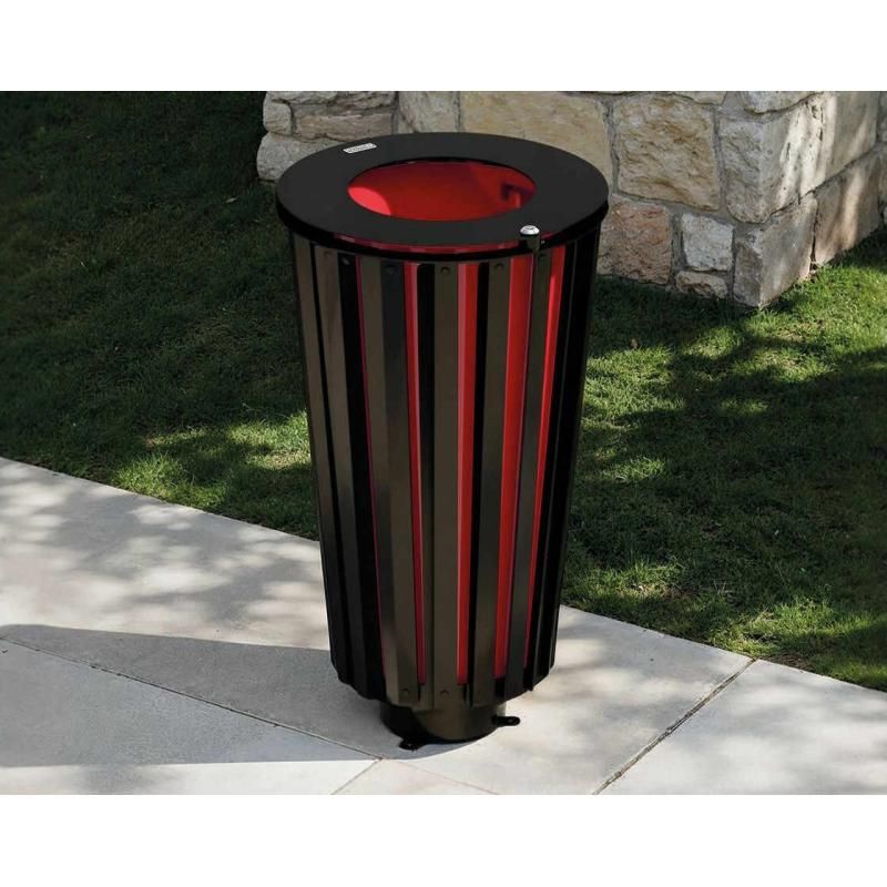 Poubelle urbaine design métal Lofoten bicolore 80L Prossentiel