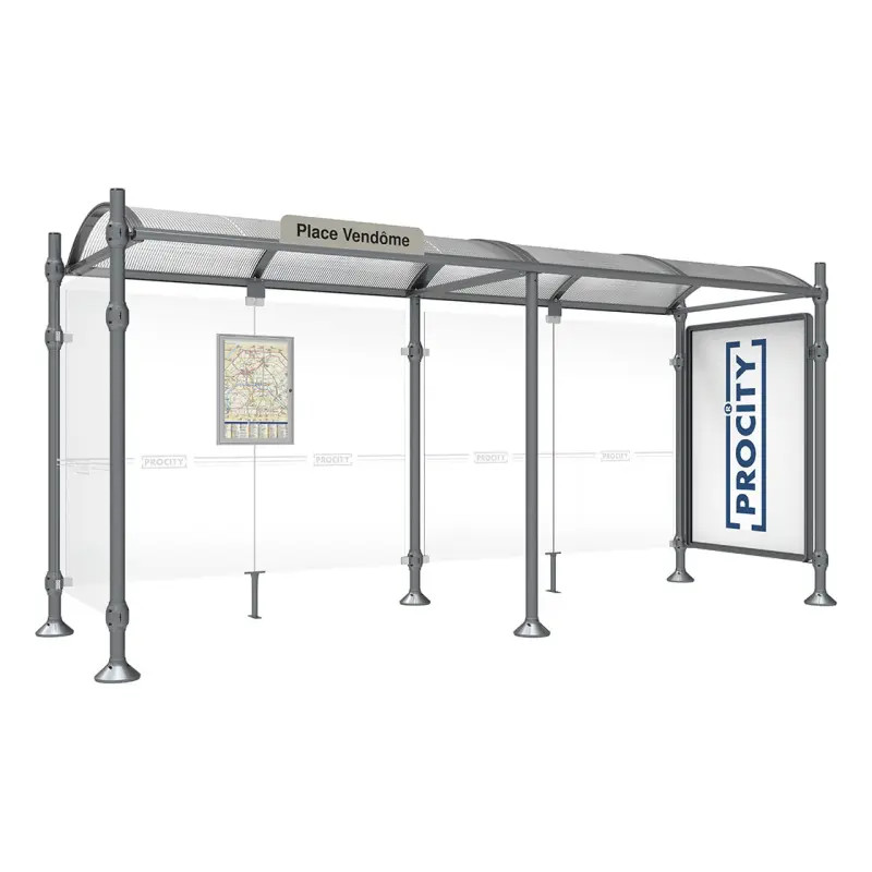 Plaque d'arrêt - Abri bus Voûte Prossentiel