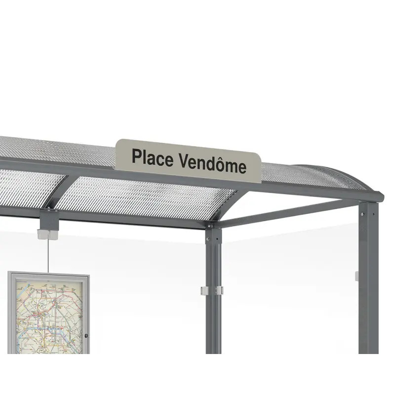 Plaque d'arrêt - Abri bus Voûte Prossentiel