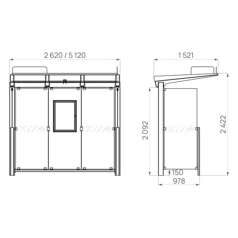 Abri bus Venise Prossentiel