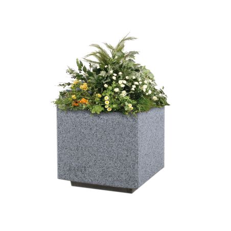 Jardinière en béton gris granit Kube | Prossentiel