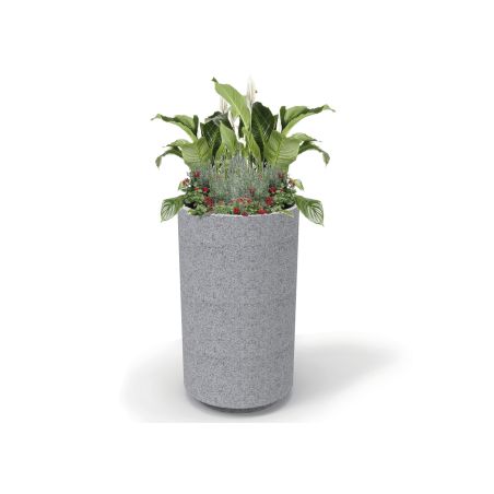 Jardinière à contours arrondis en béton gris granit Kube | Prossentiel