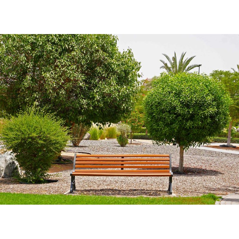 Banc urbain en bois exotique Roda | Prossentiel