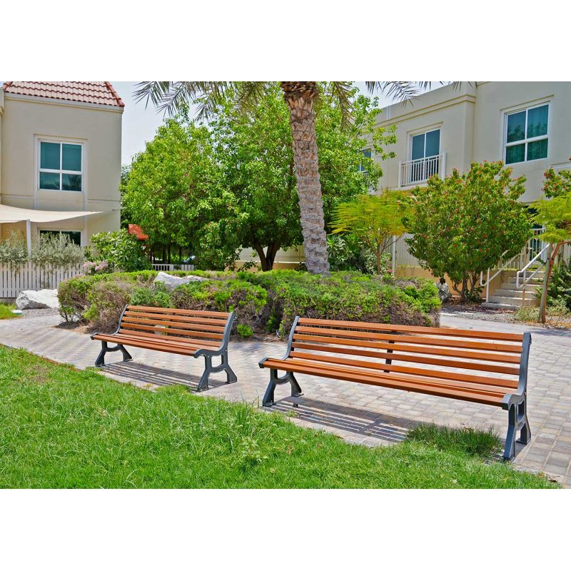 Banc urbain en bois exotique Roda | Prossentiel