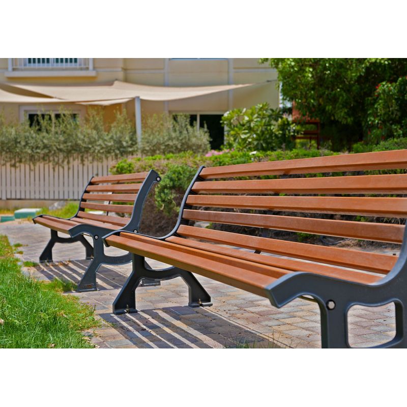Banc urbain en bois exotique Roda | Prossentiel