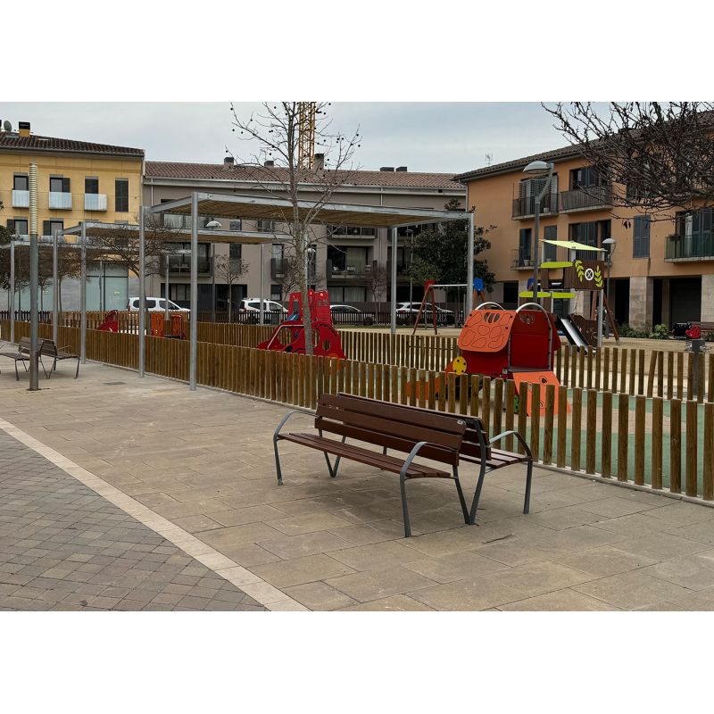 Banc bois et métal design NeoBarcino | Prossentiel