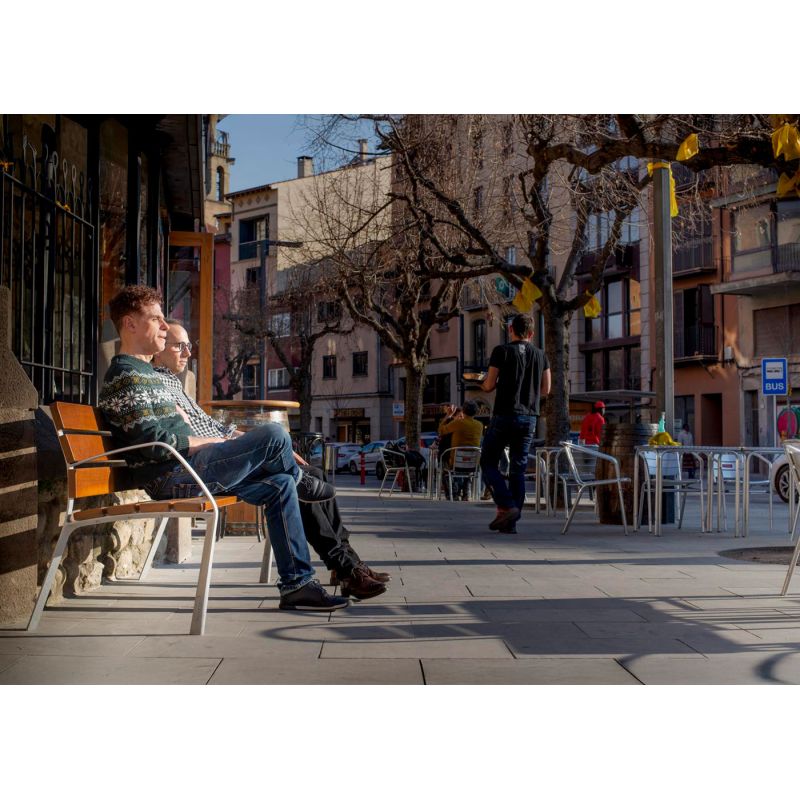 Banc bois et métal design NeoBarcino | Prossentiel