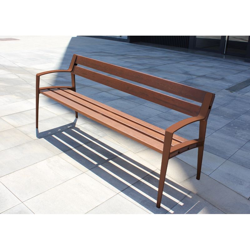 Banc moderne bois et acier Minsk | Prossentiel