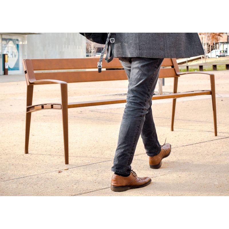 Banc moderne bois et acier Minsk | Prossentiel