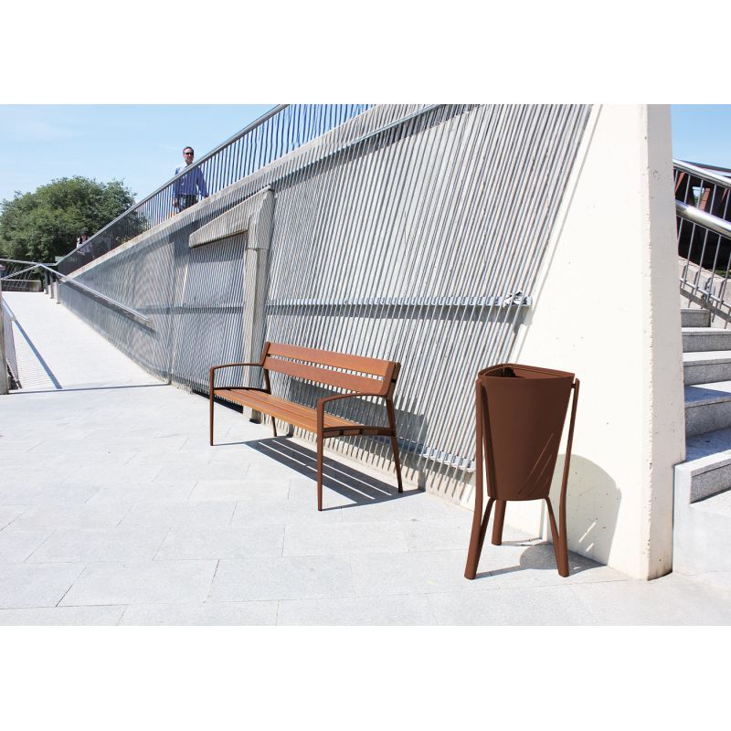 Banc moderne bois et acier Minsk | Prossentiel