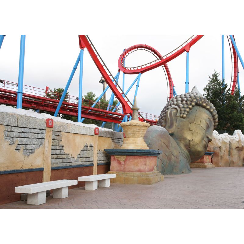 Banc en béton blanc granit Toledo | Prossentiel