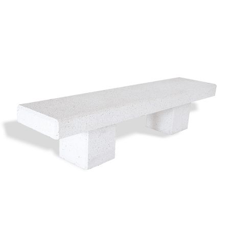 Banc en béton blanc granit Toledo | Prossentiel