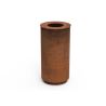Corbeille urbaine en acier corten Olea - 85L | Prossentiel