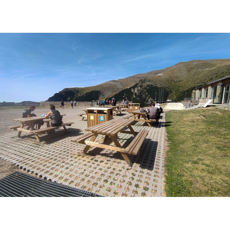 Poubelle en bois tri sélectif Pico - 2 x 90L | Prossentiel