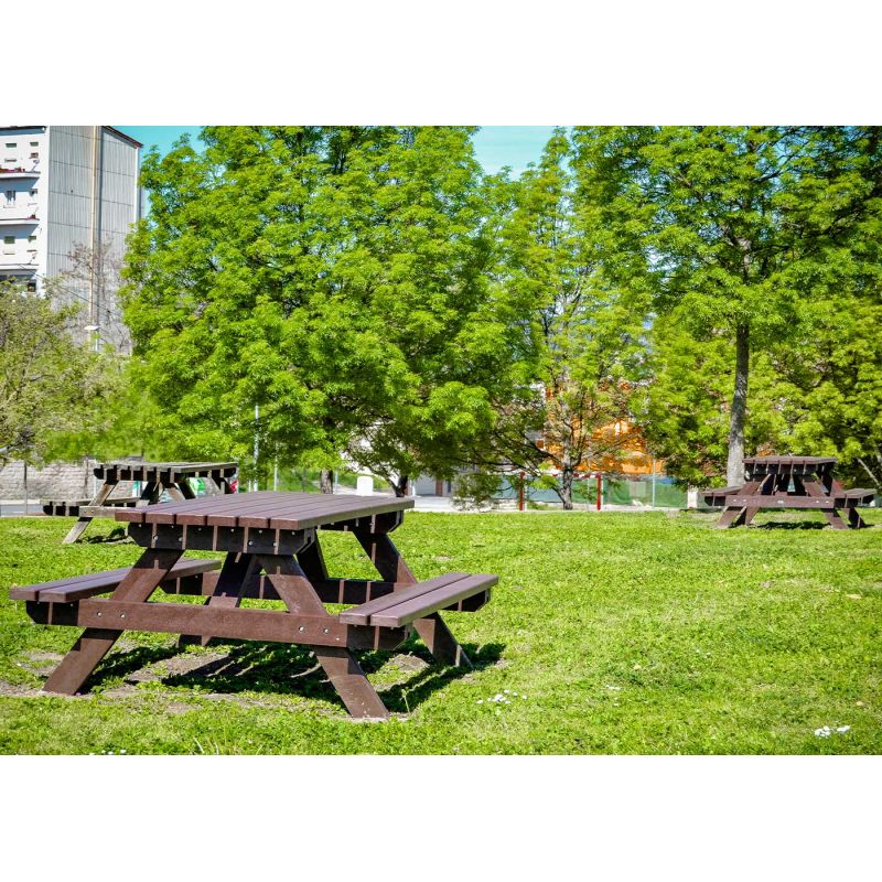 Table de pique-nique en plastique recyclé Pik | Prossentiel
