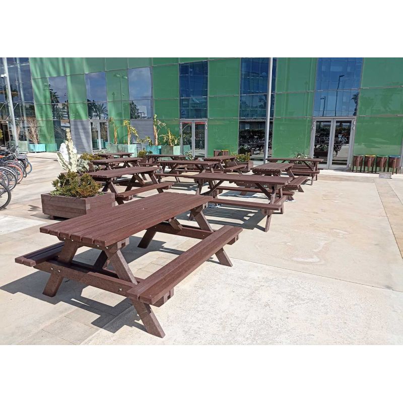 Table de pique-nique en plastique recyclé Pik | Prossentiel