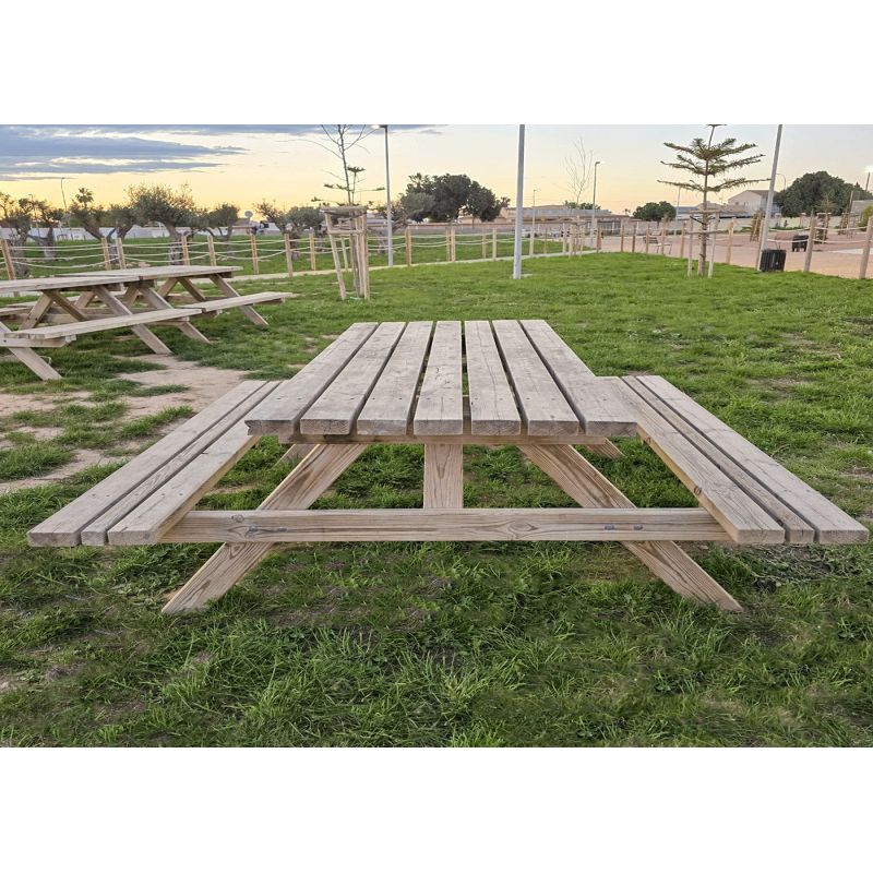 Table de pique-nique robuste en bois | Prossentiel