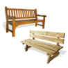 Bancs urbains en bois