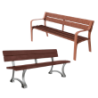 Bancs extérieurs en plastique recyclé