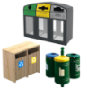 Poubelles tri sélectif extérieur