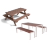 Tables de pique-nique en plastique recyclé