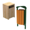 Poubelles en bois
