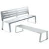 Bancs urbains en inox